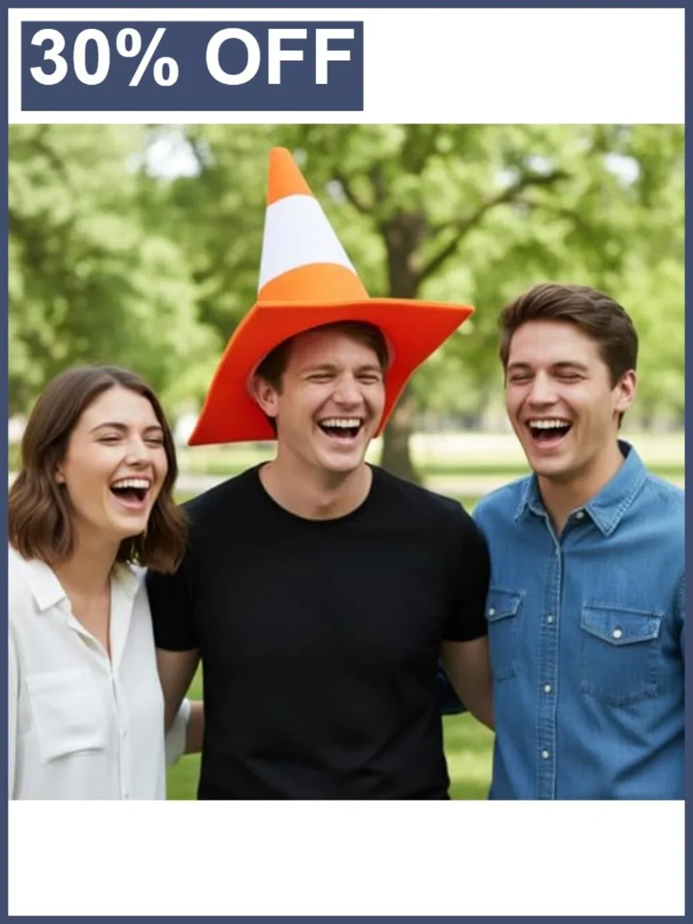 Traffic Cone Hat Funny Novelty Costume Headwear for Adults Unisex